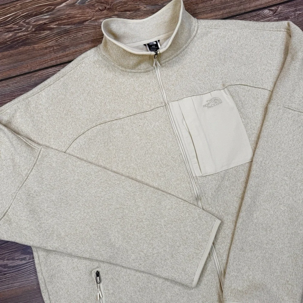 North Face Mens Front Range Full Zip Fleece Jacket Gravel‎ Heather Size 2XL NEW